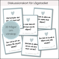 Diskussionskort för lågstadiet – Vänskap