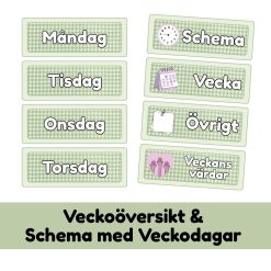 Veckoöversikt & schema med veckodagar