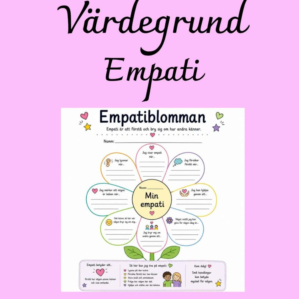 Empatiblomman – Värdegrundsövning som stärker empati och social kompetens | F–6