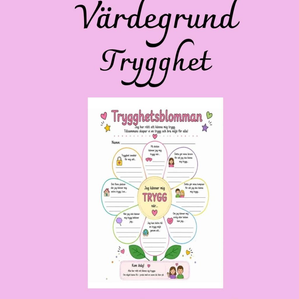 Trygghetsblomman – Värdegrundsövning om trygghet och välmående | F–6