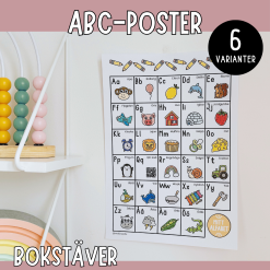 Alfabetsposter A-Ö - Versaler och gemener