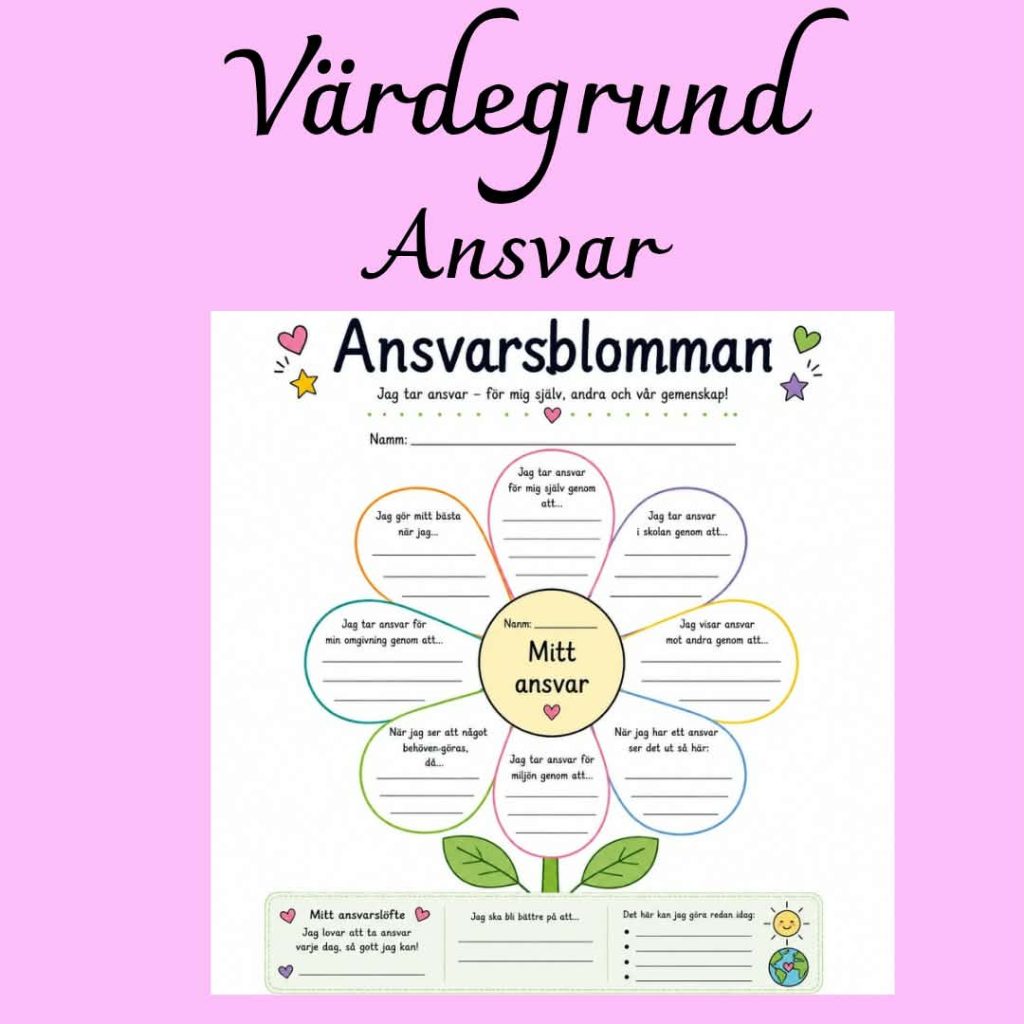 Ansvarsblomman – Värdegrundsövning som stärker ansvarstagande | F–6