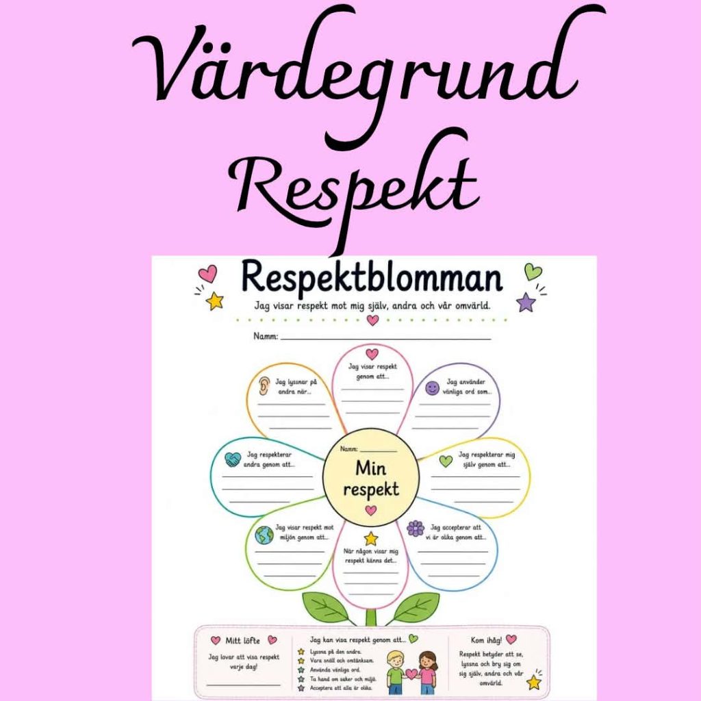 Respektblomman – Värdegrundsövning som stärker respekt och inkludering | F–6