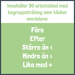 Mini matteremsor för daglig mängdträning, begreppsträning