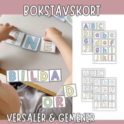 Bokstavskort A till Ö - Bilda ord