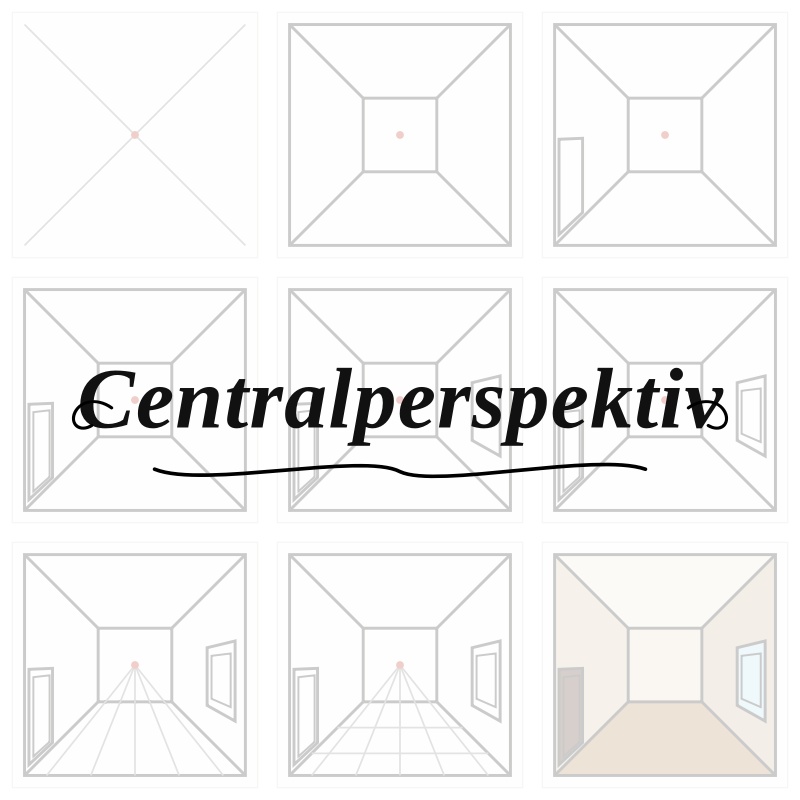 Rita ett rum i centralperspektiv
