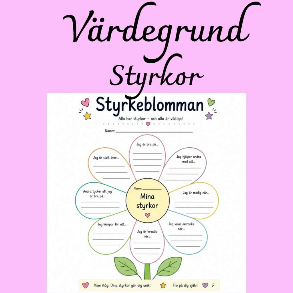 Styrkeblomman – Värdegrundsövning som stärker självkänslan | F–6