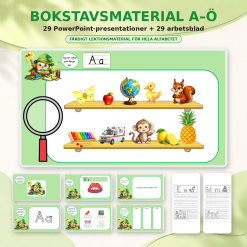 Bokstavsmaterial från A till Ö