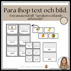 Extramaterial: Läs och språkutvecklande arbetssätt. Para ihop ord och bild.