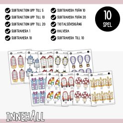 Slå & räkna - 10 spel med subtraktion inom 0–20