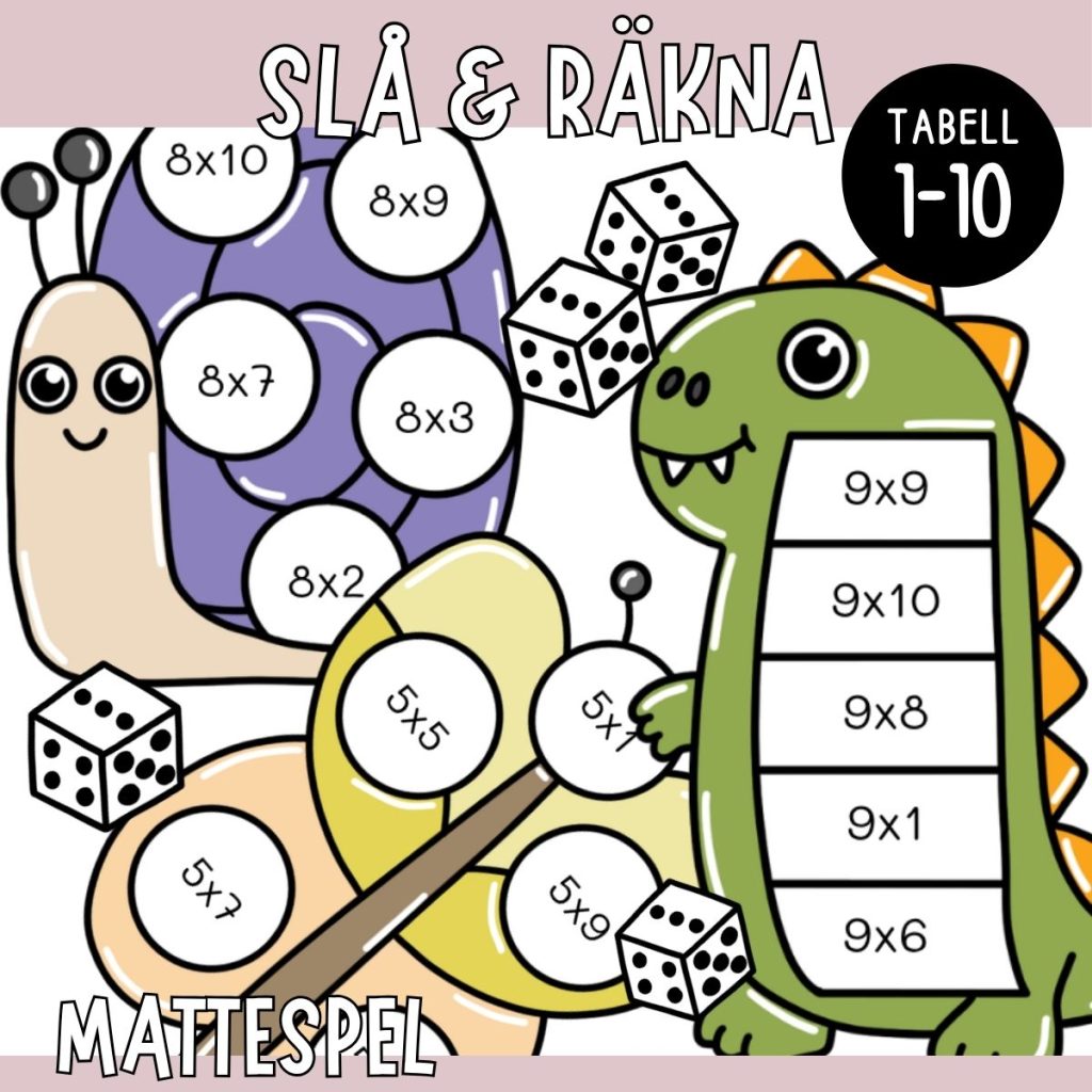 Slå & räkna – 10 spel med multiplikationstabellerna 1-10