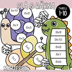 Slå & räkna - 10 spel med multiplikationstabellerna 1-10