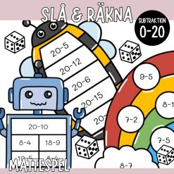 Slå & räkna - 10 spel med subtraktion inom 0–20
