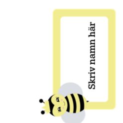 Namnskyltar bin redigeringsbara