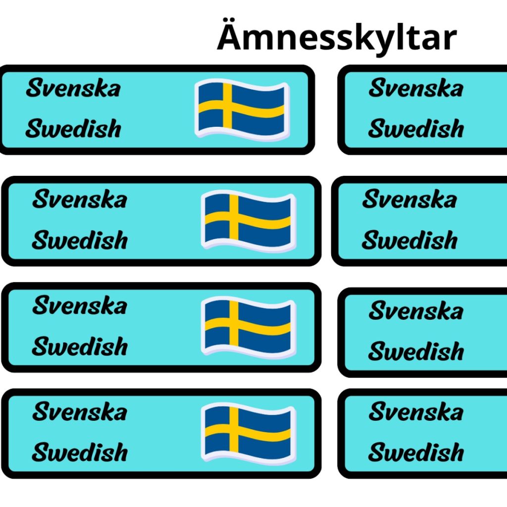 🎨📚 Ämnesskyltar på svenska & engelska – Bildstöd för klassrummet