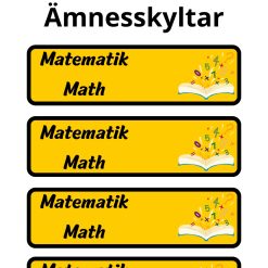 🎨📚 Ämnesskyltar på svenska & engelska – Bildstöd för klassrummet
