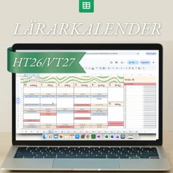 Lärarkalender Google Kalkylark HT26/VT27