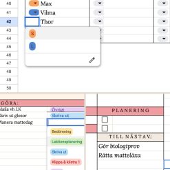 Lärarkalender Google Kalkylark HT26/VT27
