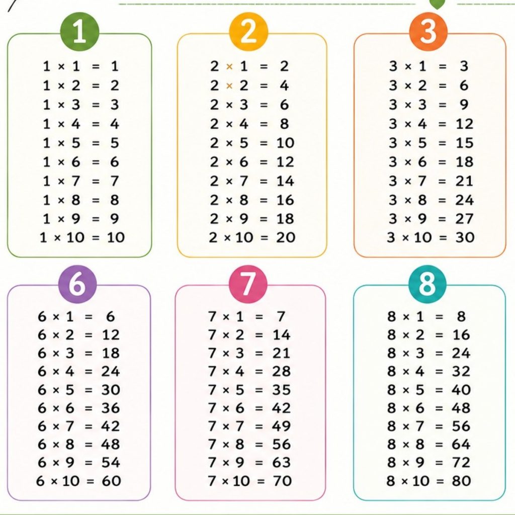 Multiplikationstabellerna