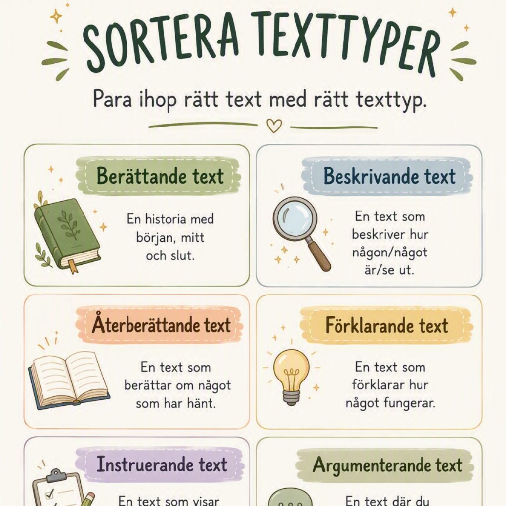 Sortera texter (version 1)
