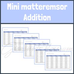Mini matteremsor för daglig mängdträning, addition