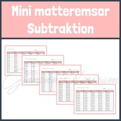 Mini matteremsor för daglig mängdträning, subtraktion