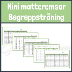 Mini matteremsor för daglig mängdträning, begreppsträning