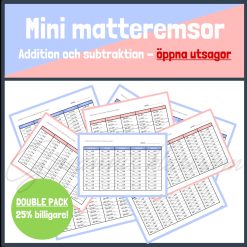 DOUBLE PACK – 162 mini matteremsor addition+subtraktion öppna utsagor