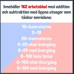 DOUBLE PACK – 162 mini matteremsor addition+subtraktion öppna utsagor