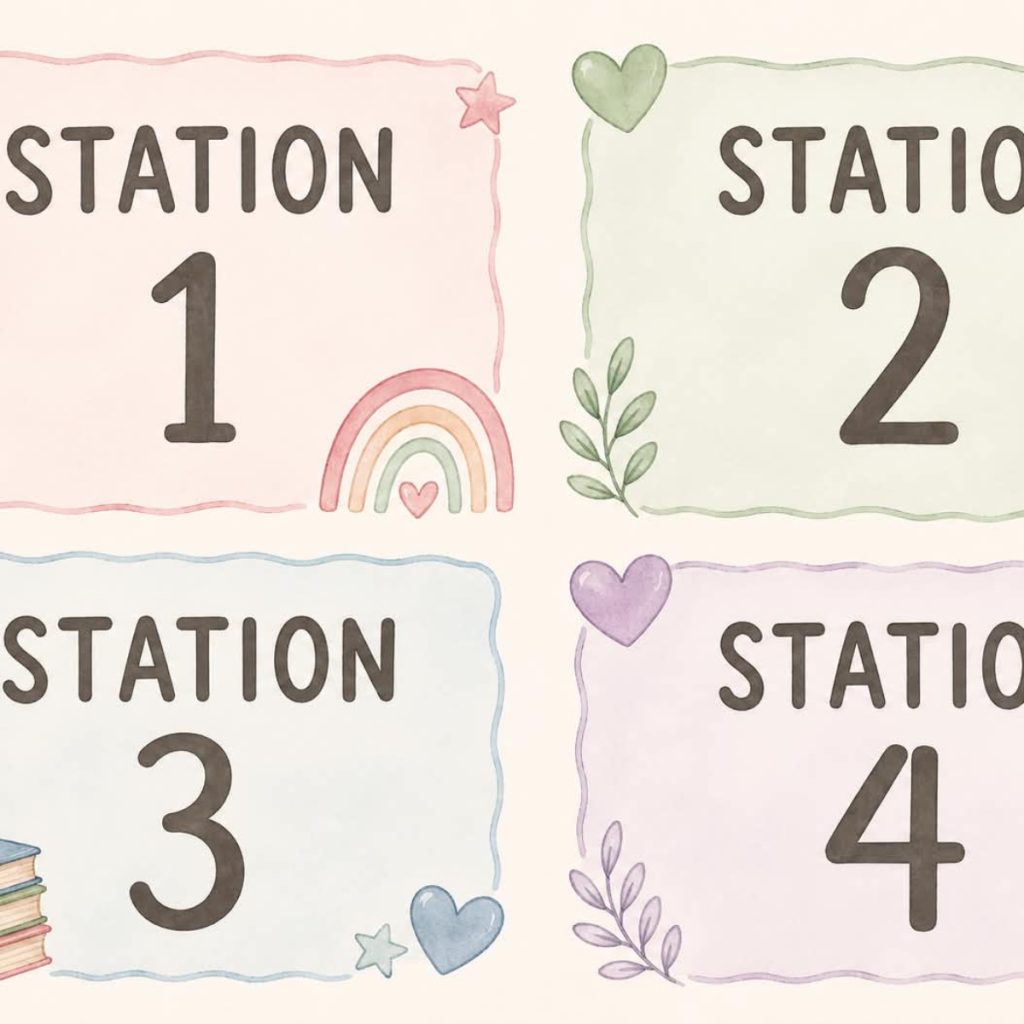 Poster om fyra stationer!
