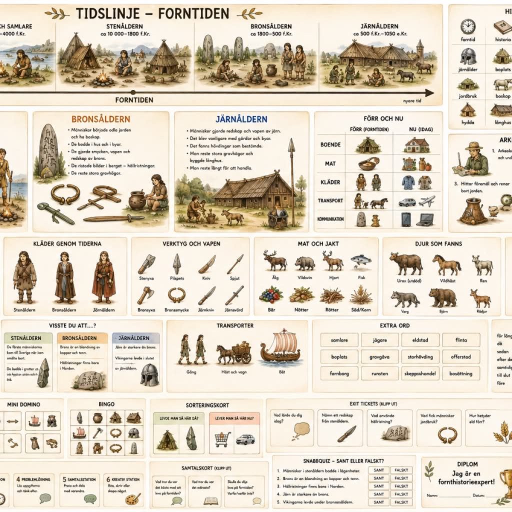 Forntiden, vikingatiden, istiden, asatron, religion!
