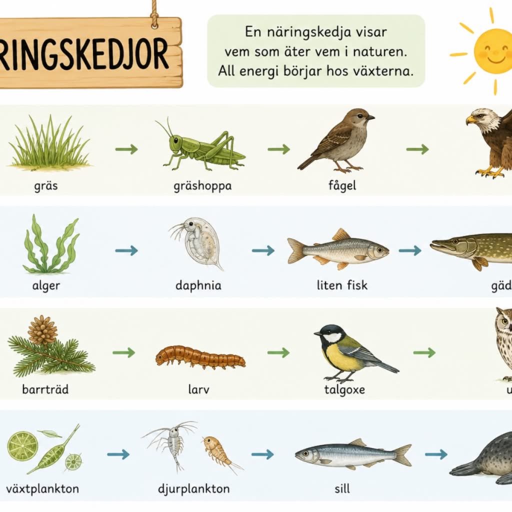 Näringskedjor och näringsvävar!