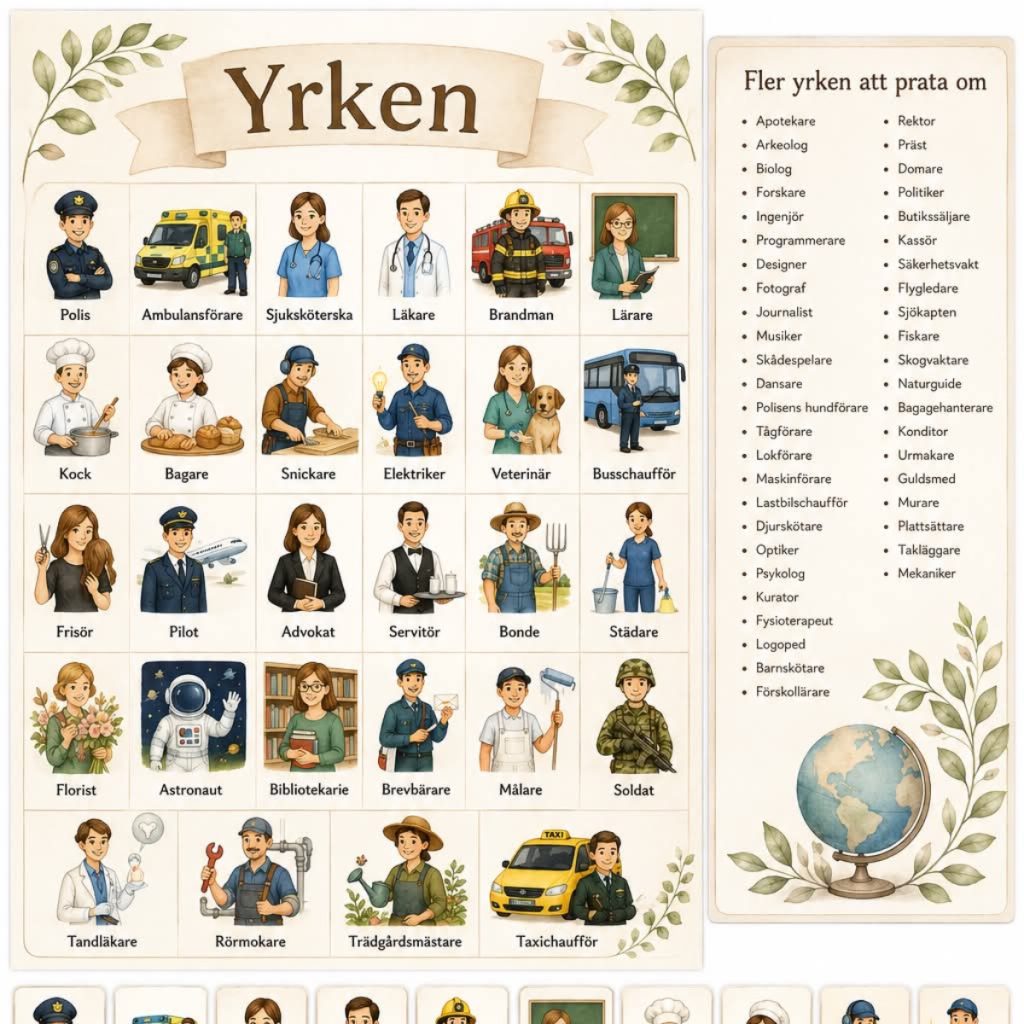 Material om yrken!