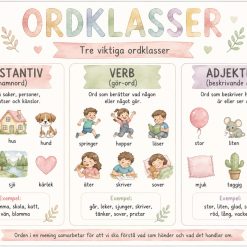Ordklass poster och memory!