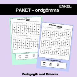Paket - ordgömma ENKEL