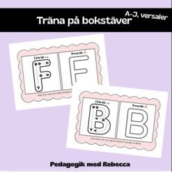 Träna på bokstäver (A-J, versaler)