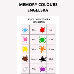 Engelska memory - Colours