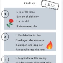 Ordlistor till upprepad läsning!