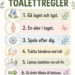 Toalettregler anpassade för årskurs 2!