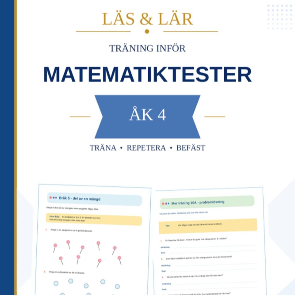 Träna inför matematiktester åk 4 – repetition och färdighetsträning