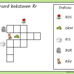 KORSORD i flera nivåer - bokstaven A