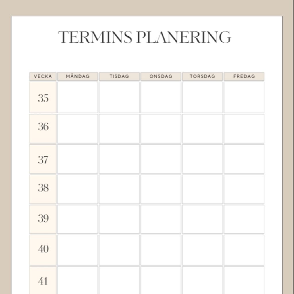 Terminsplanering