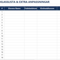 Digital lärarkalender 2026–2027 i Excel | Planera hela läsåret