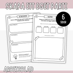 Mitt eget parti - 6 arbetsblad om val och demokrati