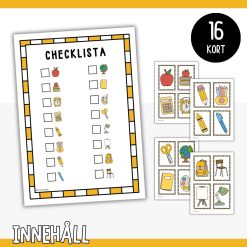 Skattjakt till skolstarten - 16 kort och checklista