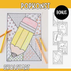 Popkonst till skolstarten - Målarbilder med färg och mönster