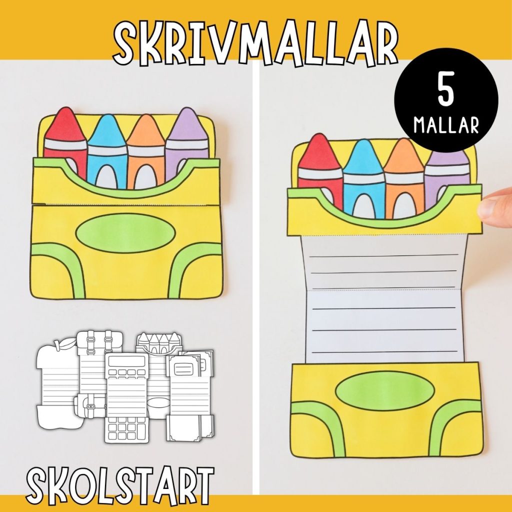 Skolstart – Skriv och pyssla med öppningsbara mallar