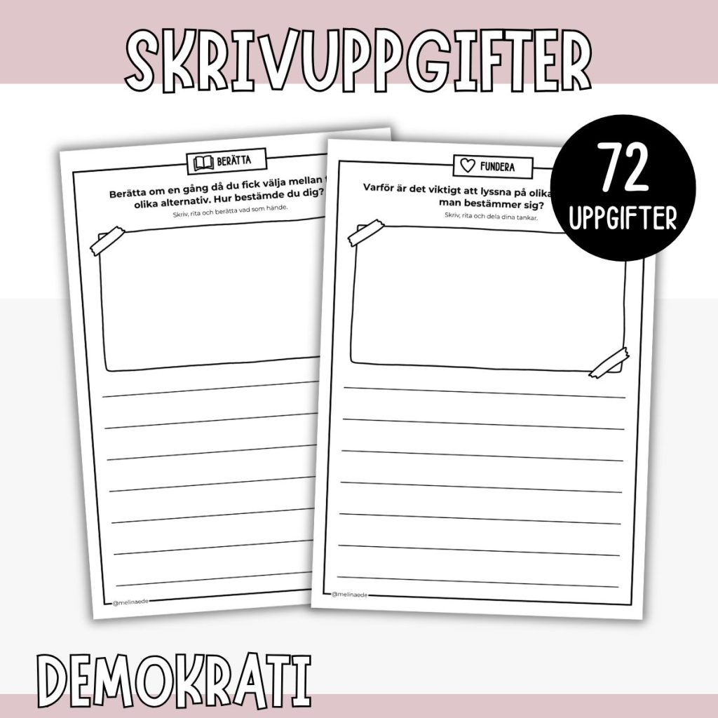 Demokrati och val – 72 kreativa skrivuppgifter