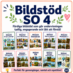 Bildstöd SO 4 + ämnesböcker i religion, samhälle, geografi och historia