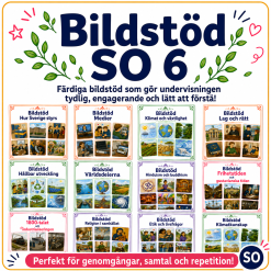 Bildstöd SO 6 + ämnesböcker i religion, samhälle, geografi och historia